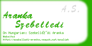 aranka szebelledi business card